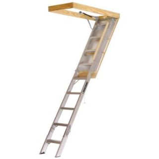 Louisville Ladder Elite 7 ft. 9 in.   10 ft., 22.5 in. x 54 in. Aluminum Attic Ladder with 350 lb. Maximum Load Capacity AA229GS