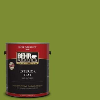 BEHR Premium Plus 1 gal. #P360 7 Sassy Grass Flat Exterior Paint 430001