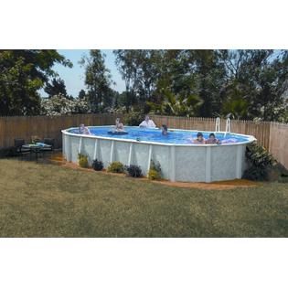 GSM 15 x 24 Oval Crystal River Above Ground Pool Package, 52 Height