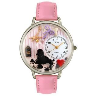 Whimsical Gifts Dog Groomer Pink Leather And Silvertone Watch #