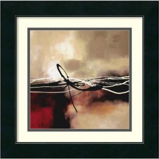 Amanti Art 'Symphony in Red and Khaki II' by Laurie Maitland Framed Painting Print