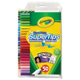 Crayola. 585050 Washable Super Tips Markers with Silly Scents, Assorted, 50/Set