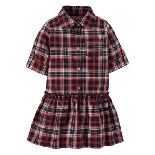 Just One You™ Made By Carters® Toddler Girls Flannel Dress   Red
