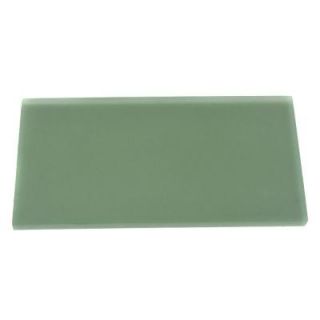 Splashback Tile Contempo Spa Green Frosted 3 in. x 6 in. x 8 mm Glass Subway Tile CONTEMPO SPA GREEN FROSTED 3x6