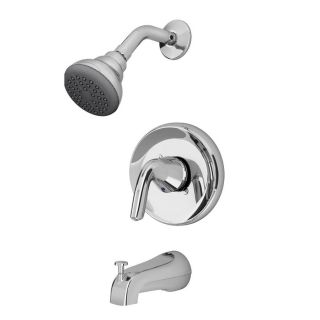 American Standard Covina Chrome 1 Handle WaterSense Bathtub and Shower Faucet with Single Function Showerhead