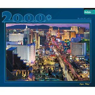 Buffalo Games & Puzzles Las Vegas at Night   2000 pc Jigsaw Puzzle