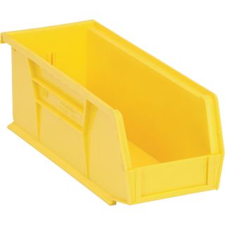 Quantum Storage Heavy Duty Stacking Bins — 10 7/8in. x 4 1/8in. x 4in. Size, Carton of 12  Ultra Stack   Hang Bins
