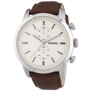 Fossil Mens Townsman FS4865 Brown Leather Quartz Watch   16369065