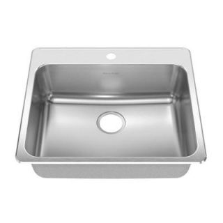 American Standard Prevoir Top Mount Brushed Stainless Steel 25.25x22x8 1 Hole Single Bowl Kitchen Sink DISCONTINUED 17SB.252211.073