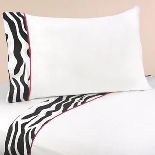 Sweet Jojo Designs  Zebra Pink Collection 5pc Toddler Bedding Set
