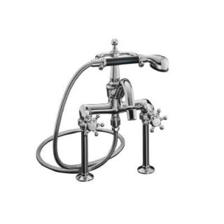 KOHLER Antique 2 Handle Claw Foot Tub Faucet with Handshower in Polished Chrome K 110 3 CP