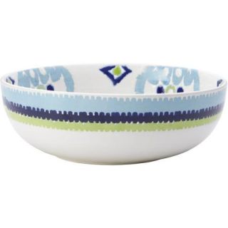 Rachael Ray Dinnerware Ikat 10" Stoneware Serving Bowl, Blue Print