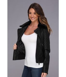 french connection fast faux leather jet 75axd jacket black