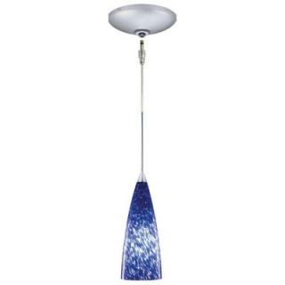 JESCO Lighting Low Voltage Quick Adapt 4 in. x 108 1/4 in. Blue Frit Pendant and Canopy Kit KIT QAP216 BF A