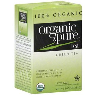 Organic & Pure Green Tea, 18BG (Pack of 6)