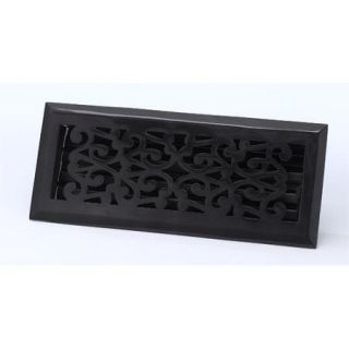 Zoroufy 2.25'' x 12'' Scroll Floor Register in Black