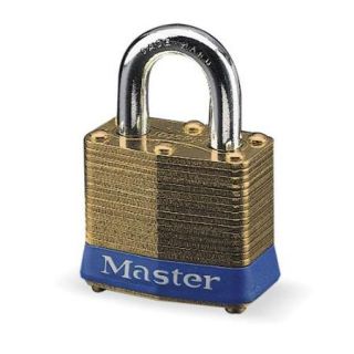 MASTER LOCK Padlock, KA, 3/4 In H, 4 Pin, Brass 4KA 0712