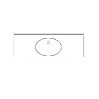 US Marble Marquee Cultured Marble Tender Gray On White Cultured Marble Undermount Bathroom Vanity Top (Common 55 in x 24 in; Actual 55 in x 23.25 in)
