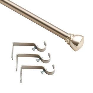 Essential Home   Curtain Rod Set Ashland Adjustable   Nickel