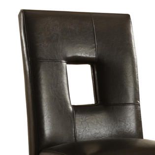 Oxford Creek  Black Keyhole Back Side Chairs (Set of 2)