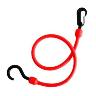 The Perfect Bungee 24 in. Polyurethane Fixed End Bungee Cord with Molded Nylon Hook and Clip PC24FER