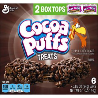 Cocoa Puffs Triple Chocolate Treats, 0.85 oz, 6 count