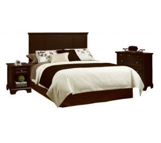 Home Styles Bedford Black Queen Headboard, Nightstand, & Chest   H357546 —
