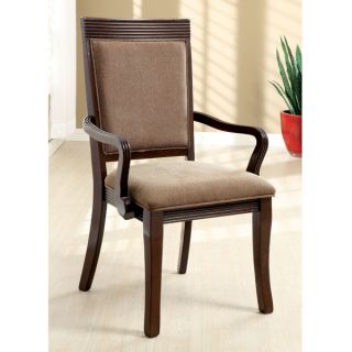 Furniture of America Woodburly Modern Walnut Arm Chair (Set of 2