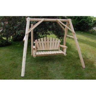 moon valley rustic lawn porch swing with stand