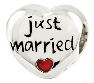 Prerogatives Sterling Just Married Heart Bead —