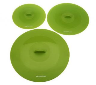As Is Rachael Ray Set of 3 Silicone Suction Lids   K283962 —