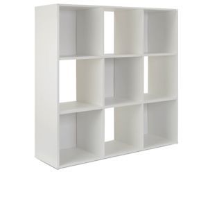 Ameriwood 9 Cube Bookcase   Storage, 9 Slots, White    7642015P