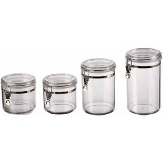 Classical 4 Piece Canister Set, Clear