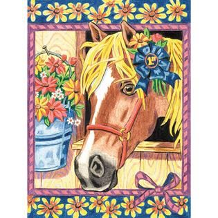 Dimensions Pencil Works Color By Number Kit 9X12 Blue Ribbon Pony