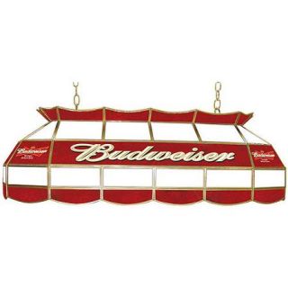 Trademark Budweiser Billiard Lamp, Stained Glass
