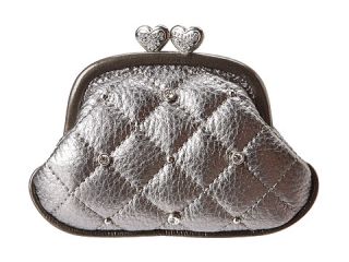 Brighton First Kiss Quilted Coin Purse Steel Metallic