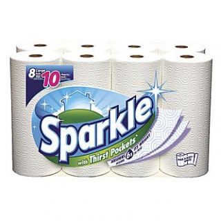 Sparkle Sparkle Extra Large Paper Towel Rolls 8 Large Rolls  10