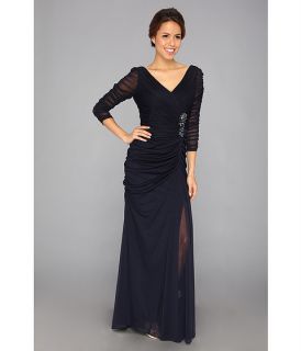 adrianna papell drape covered gown