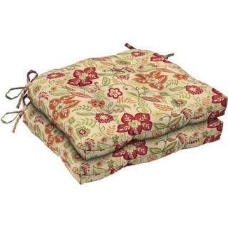 Better Homes and Gardens Outdoor Wicker Seat Cushions, Set of 2, Pure Floral