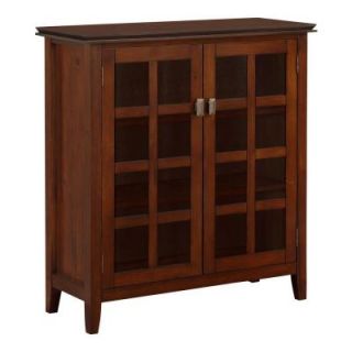 Simpli Home Artisan Storage Cabinet in Medium Auburn Brown AXCHOL007