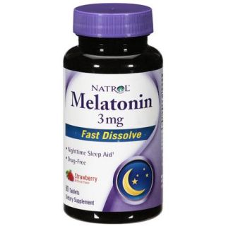 Natrol Melatonin Fast Dissolve Strawberry Flavored Nighttime Sleep Aid, 90ct