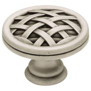 Liberty French Romantics 1 1/2 in. Brushed Satin Pewter Ribbon & Reed Cabinet Knob PN1513 BSP C