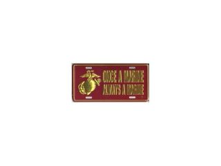 Once A Marine Always A Marine Metal License Plate