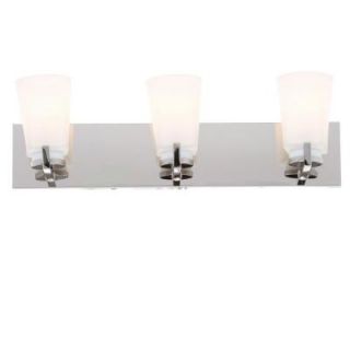 Hampton Bay Wellman 3 Light Polished Nickel Bath Light 15223