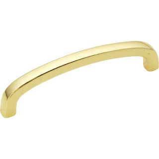 Hickory Hardware 96mm Center to Center Polished Brass Polished Accents Bar Cabinet Pull