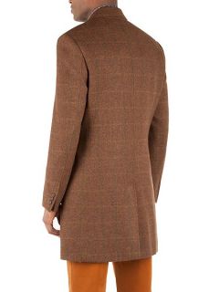 Gibson Long vinnie jacket with contrast collar Brown