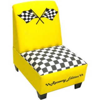 Race Car Toddler Armless Chair, Yellow