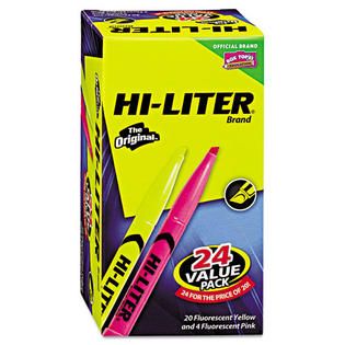 HI LITER Pen Style Highlighter Chisel Tip Assorted Fluorescent Colors