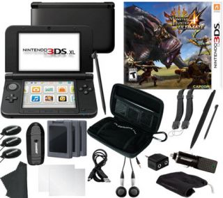 Nintendo 3DS XL with Monster Hunter 4 Game & Accessories —