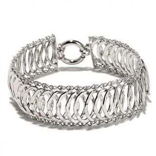 Michael Anthony Jewelry® Sterling Silver Half Moon Link Bracelet   7193672